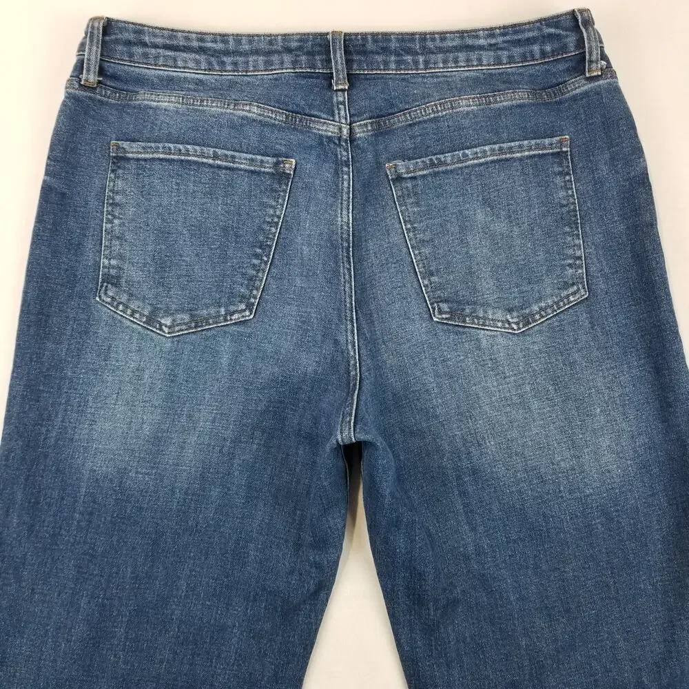 KUT From The Kloth Jeans Womens 16 Blue Sienna High Rise Wide Leg Cuffed - Picture 7 of 11